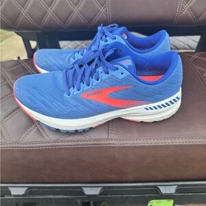 Brooks Vibrant Blue and Red Athletic Shoes